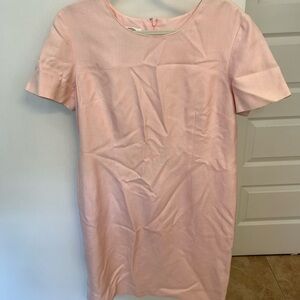 Talbots Pink Sheath Mini Dress Short Sleeve Crew Neck